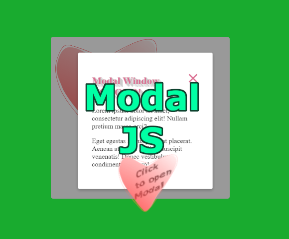 Modal window with JS