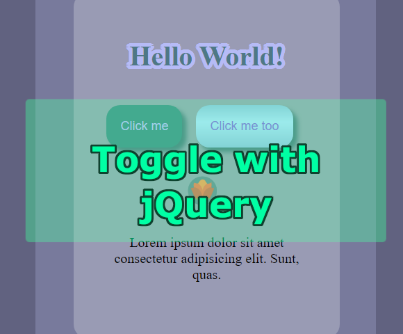 Toggle with jQuery